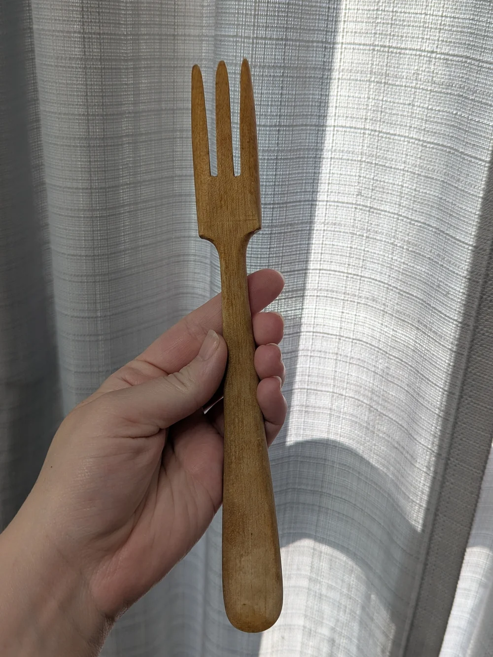 Lot Of 3 Vintage Primitive Farmhouse Wooden Spoons And Wooden Fork
